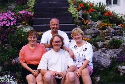 Andrea, Rolf, Ursula und Matthias; Canada 1999